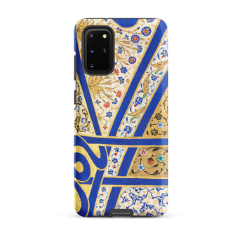 Tughra of Suleiman the Magnificent Samsung Case, Galaxy S20 Plus / Matte, Smartphone Case Blue Gold Floral Pattern
