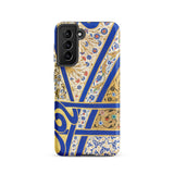 Tughra of Suleiman the Magnificent Samsung Case, Galaxy S21 / Matte, Smartphone Case Blue Gold White Floral Geometric Pattern