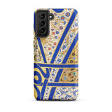 Tughra of Suleiman the Magnificent Samsung Case, Galaxy S21 Plus / Matte, Smartphone Case Intricate Blue Gold Floral Pattern