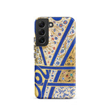 Tughra of Suleiman the Magnificent Samsung Case, Galaxy S22 / Matte, Smartphone Case Blue Gold Floral Pattern