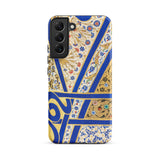 Tughra of Suleiman the Magnificent Samsung Case, Galaxy S22 Plus / Matte, Smartphone Case Blue Gold Floral Geometric Pattern