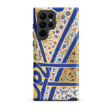Tughra of Suleiman the Magnificent Samsung Case, Galaxy S22 Ultra / Matte, Smartphone Case Ornate Blue Gold Floral Design
