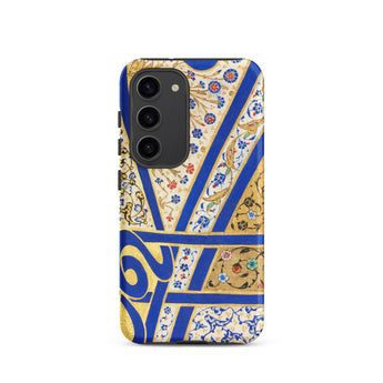 Tughra of Suleiman the Magnificent Samsung Case, Galaxy S23 / Matte, Smartphone Case Blue Gold Intricate Floral Calligraphic Pattern