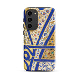Tughra of Suleiman the Magnificent Samsung Case, Galaxy S23 Plus / Matte, Black Smartphone Patterned Case Blue Stripes Floral Designs