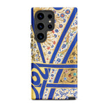 Tughra of Suleiman the Magnificent Samsung Case, Galaxy S24 Ultra / Matte, Phone Case Blue Gold Floral Design