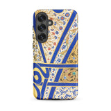 Tughra of Suleiman the Magnificent Samsung Case, Galaxy S25 Plus / Matte, Smartphone Case Blue Gold Floral Geometric Pattern