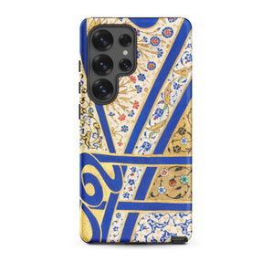 Tughra of Suleiman the Magnificent Samsung Case, Galaxy S25 Ultra / Matte, Smartphone Case Blue Gold Intricate Floral Geometric Pattern