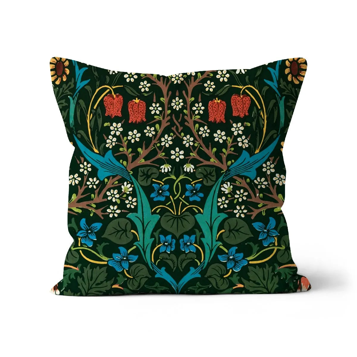 Tulips - William Morris Cushion - Decorative Throw Pillow - Pillows - Toby Leon