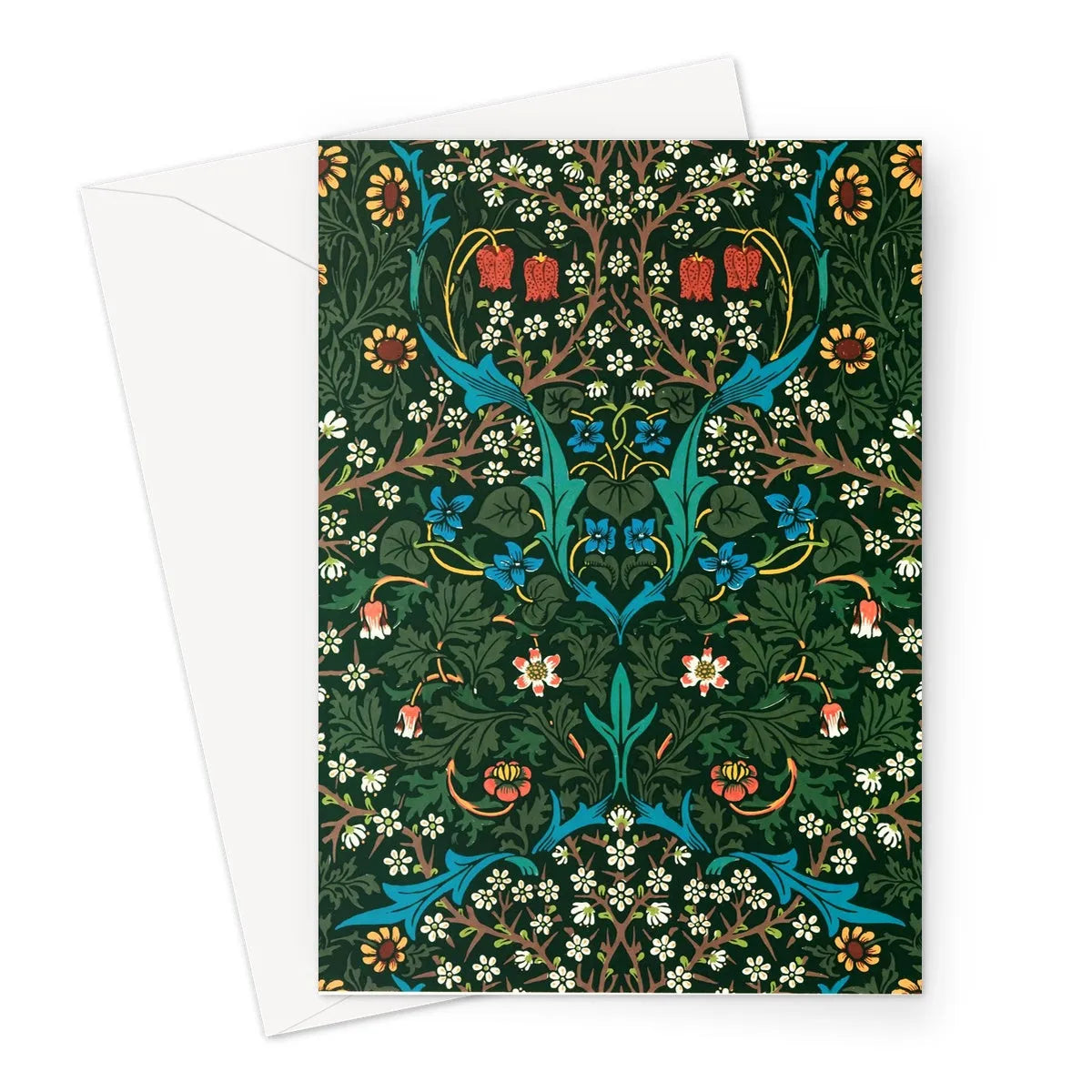 Tulips By William Morris Greeting Card - A5 Portrait / 1 Card - Greeting & Note Cards - Aesthetic Art