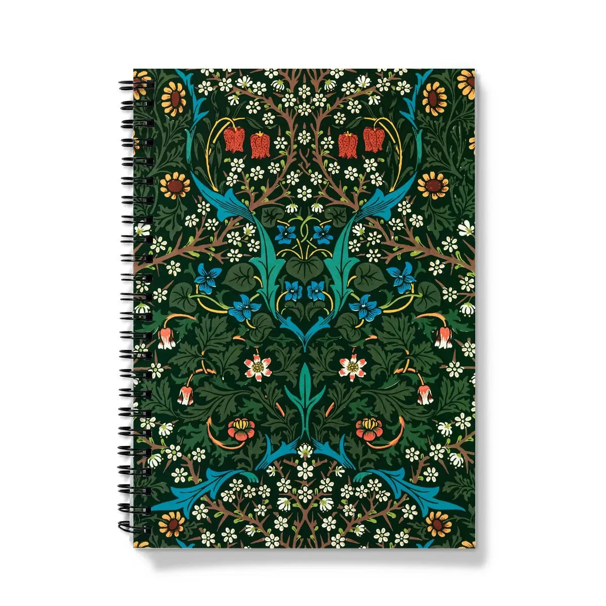 Tulips By William Morris Notebook - A5 - Graph Paper - Notebooks & Notepads - Aesthetic Art