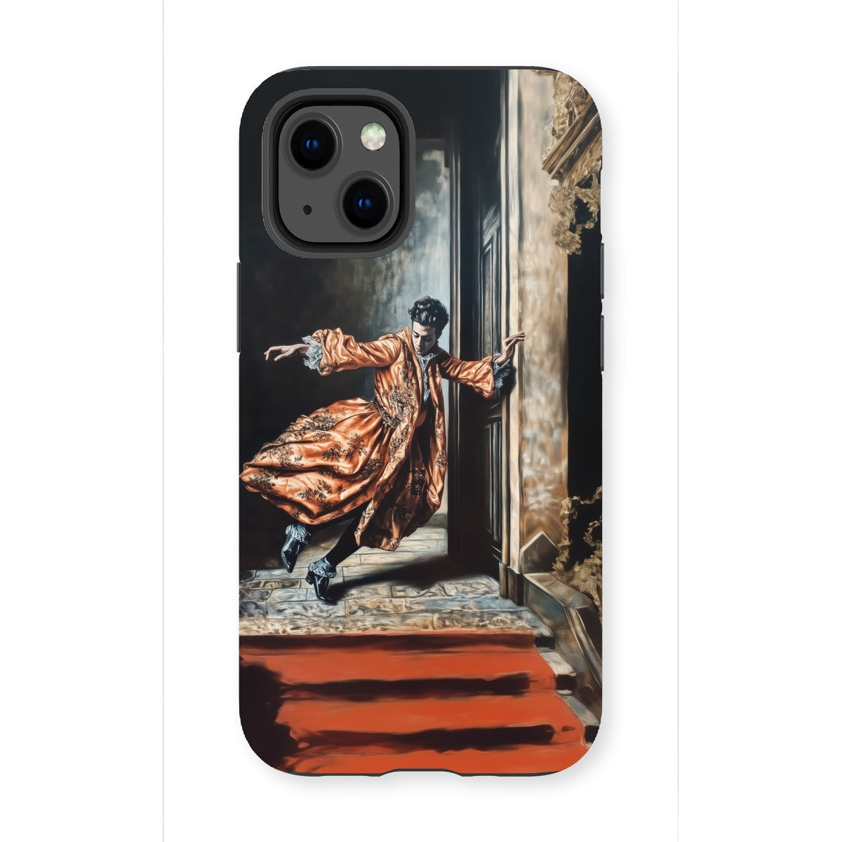 Tumbler - Baroque Surrealism Gay Nobility Iphone Case, 13 Mini / Matte, Phone Case Dramatic Figure