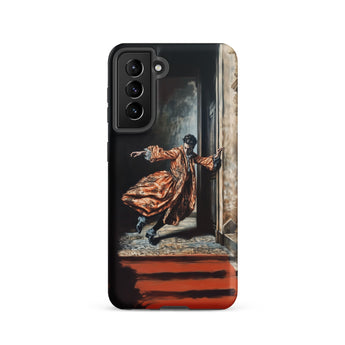 Tumbler - Baroque Surrealism Gay Nobility Phone Case Samsung Galaxy S21 / Matte Black Phone Case Detailed Painting Man Ornate Rust-colored