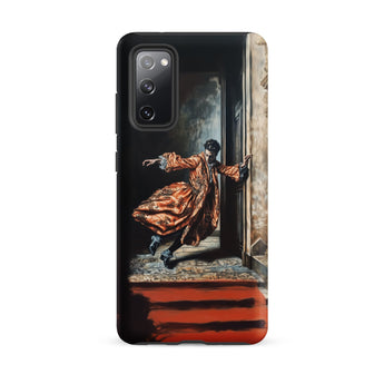 Tumbler - Baroque Surrealism Gay Nobility Samsung Case, Galaxy S20 Fe / Matte, Black Smartphone Case Classical Painting Person Orange Robe