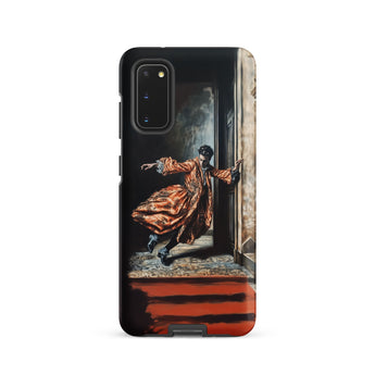 Tumbler - Baroque Surrealism Gay Nobility Samsung Case, Galaxy S20 / Matte, Black Smartphone Case Dramatic Painting Person Elaborate Orange