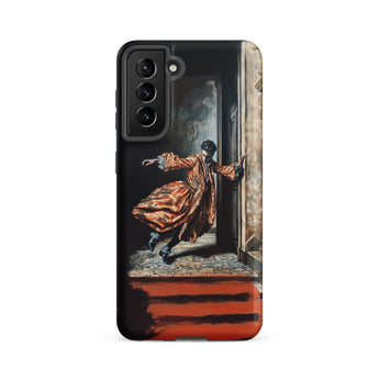 Tumbler - Baroque Surrealism Gay Nobility Samsung Case, Galaxy S21 Fe / Matte, Black Phone Case Dynamic Art Print Person Orange
