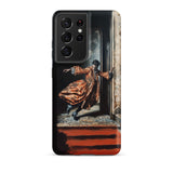 Tumbler - Baroque Surrealism Gay Nobility Samsung Case, Galaxy S21 Ultra / Matte, Black Smartphone Case Printed Figure Orange Garment