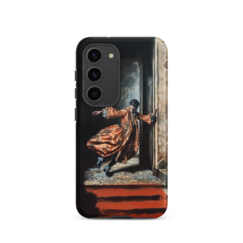 Tumbler - Baroque Surrealism Gay Nobility Samsung Case, Galaxy S23 / Matte, Black Smartphone Case Vibrant Artistic Depiction Person Ornate