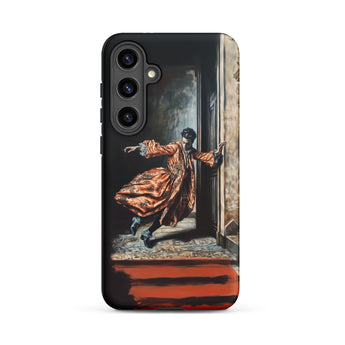 Tumbler - Baroque Surrealism Gay Nobility Samsung Case, Galaxy S24 Plus / Matte, Black Smartphone Case Vibrant Artistic Print Person Ornate