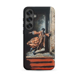 Tumbler - Baroque Surrealism Gay Nobility Samsung Case, Galaxy S25 Plus / Matte, Black Smartphone Case Person Orange Robe