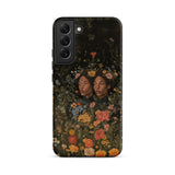 Tuned in - Black Transgender Twins Samsung Case, Galaxy S22 Plus / Matte, Black Smartphone Case Vibrant Floral Painting Two Women