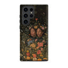Tuned in Black Transgender Twins Samsung Case, Galaxy S23 Ultra / Matte, Smartphone Case Dark Ornate Floral Design Two Women