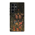 Tuned in Black Transgender Twins Samsung Case, Galaxy S24 Ultra / Matte, Black Smartphone Case Dark Floral Painting Two Women