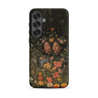 Tuned in Black Transgender Twins Samsung Case, Galaxy S25 Plus / Matte, Black Phone Case Vibrant Floral Portrait Design