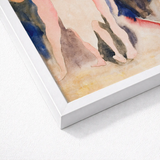 Turkish Bath - Charles Demuth Art Print / Canvas Watercolor Painting Bare Legs Soft Pinks Blues Framed, Captures, Three Figures Occupying,