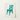 Turquoise Wooden Chair Carved Backrest Design Claflin Decorative Decor, Art Print
