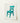 Turquoise Wooden Chair Carved Backrest Design Claflin Decorative Decor, Art Print