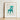 Turquoise Wooden Chair Illustration Light Wood Frame Claflin Decorative Decor, Art Print