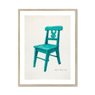 Turquoise Chair - Majel G. Claflin Decorative Art Print - Posters Prints & Visual Artwork