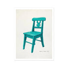 Turquoise Chair - Majel G. Claflin Decorative Art Print - Posters Prints & Visual Artwork