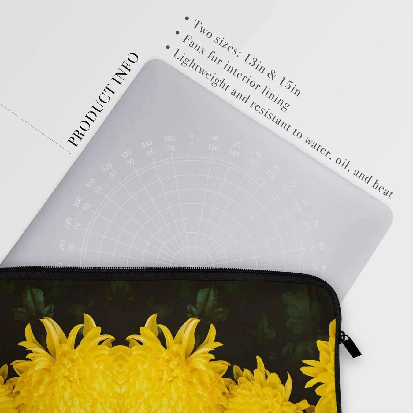 Tweedledee - Chrysanthemum Op Art Laptop Sleeve Computer Covers & Skins