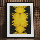 Tweedledee - Golden Chrysanthemum Op Art Print Posters Prints & Visual Artwork