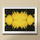 Tweedledee - Golden Chrysanthemum Op Art Print - Posters Prints & Visual Artwork