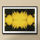 Tweedledee - Golden Chrysanthemum Op Art Print - Posters Prints & Visual Artwork