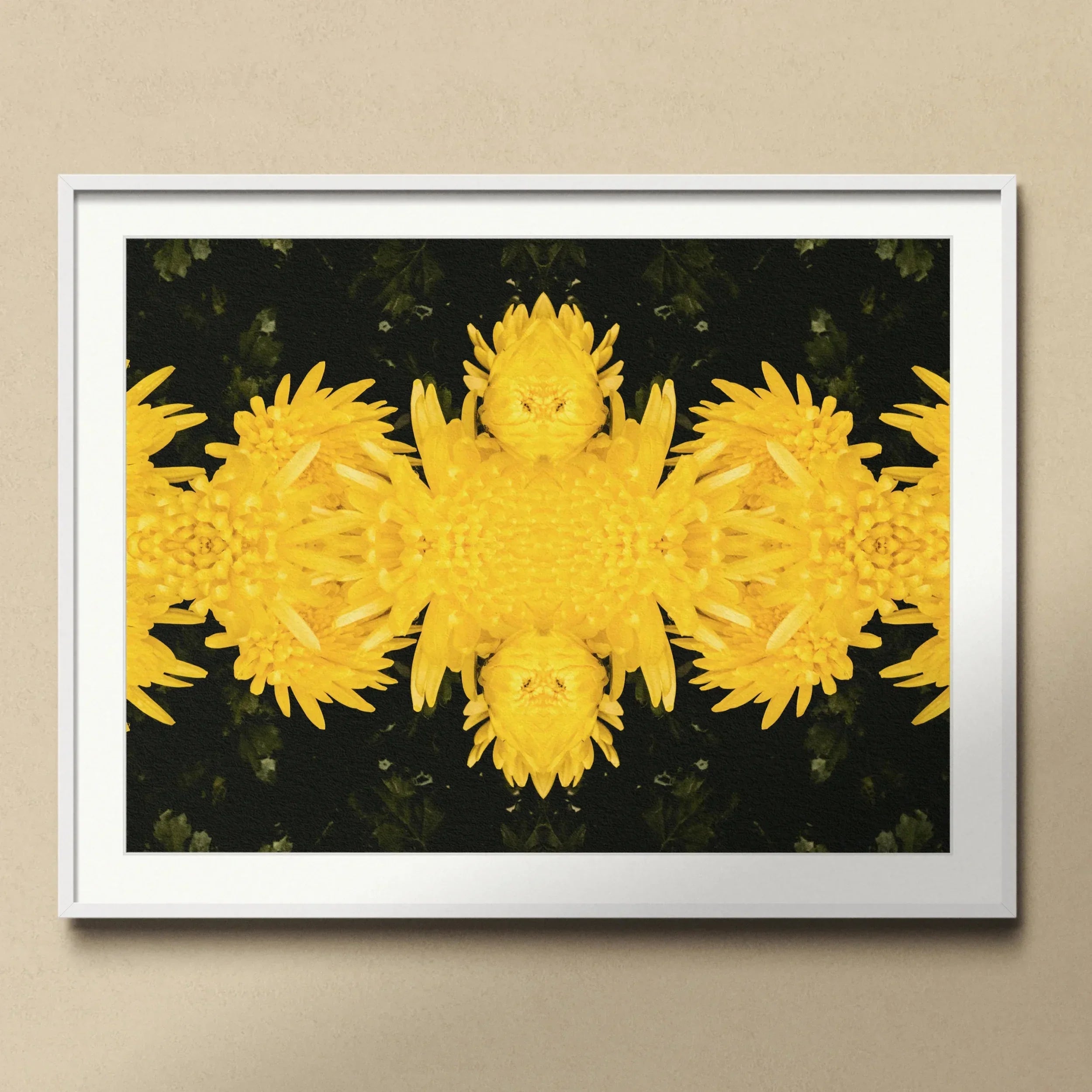 Tweedledum - Chrysanthemum Op Art Print