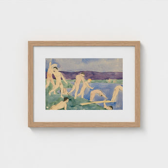 Twelve Nude Boys at the Beach - Charles Demuth Fine Art Print / Canvas Pale Figures Emerge, Pagan Tableau Echoing, Aqueous Oblivion Prints