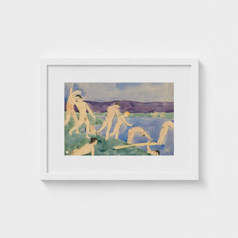 Twelve Nude Boys at the Beach - Charles Demuth Fine Art Print / Canvas Pale Figures Emerge, Pagan Tableau Echoing, Aqueous Oblivion Prints