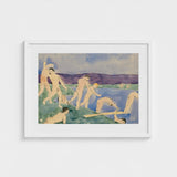 Twelve Nude Boys at the Beach - Charles Demuth Fine Art Print / Canvas Pale Figures Emerge, Pagan Tableau Echoing, Aqueous Oblivion Prints