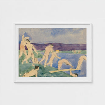 Twelve Nude Boys at the Beach - Charles Demuth Fine Art Print / Canvas Pale Figures Emerge, Pagan Tableau Echoing, Aqueous Oblivion Prints