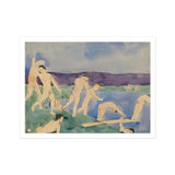 Twelve Nude Boys at the Beach - Charles Demuth Fine Art Print / Canvas, Pale Figures Emerge, Pagan Tableau Echoing, Aqueous Oblivion