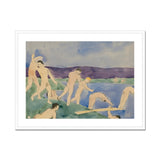 Twelve Nude Boys at the Beach - Charles Demuth Fine Art Print, Framed Watercolor Painting Nude Bathers
