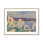 Twelve Nude Boys at the Beach - Charles Demuth Fine Art Print, Framed Watercolor Painting Nude Figures Lake