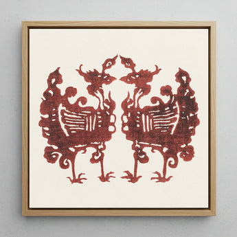 Twin Flame Phoenix - Taguchi Tomoki Art Print / Canvas, 12x12’’ / 31x31cm / Natural Frame, Posters Prints & Visual Artwork, Toby Leon