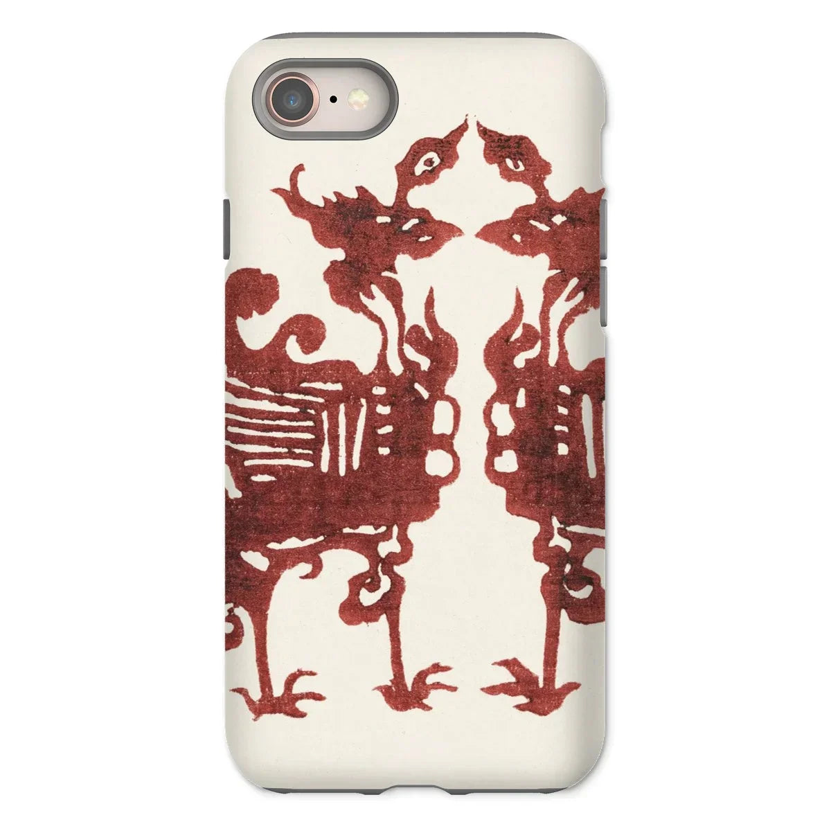 Twin Flame Phoenix - Taguchi Tomoki Iphone Case, 8 / Matte, Kite-944375115, Phone Case Red Decorative Pattern Stylized Birds Mythical