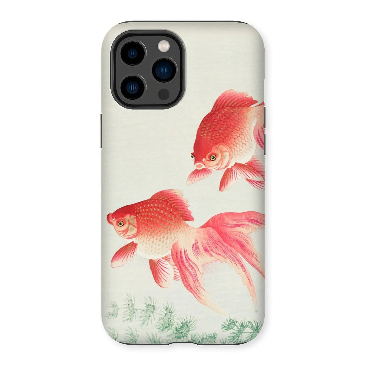 Two Goldfish - Kacho-e Shin-hanga Phone Case - Ohara Koson - Iphone 14 Pro Max / Matte - Mobile Phone Cases - Aesthetic