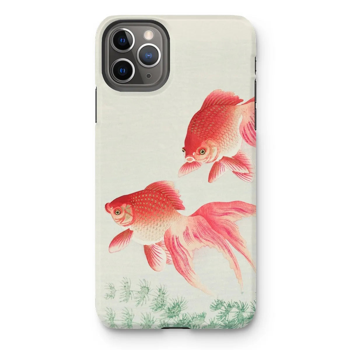 Two Goldfish - Kacho-e Shin-hanga Phone Case - Ohara Koson - Iphone 11 Pro Max / Matte - Mobile Phone Cases - Aesthetic
