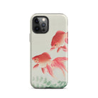 Two Goldfish Ohara Koson Shin Hanga Iphone Case, 12 Pro / Matte, Goldfish Themed Phone Case